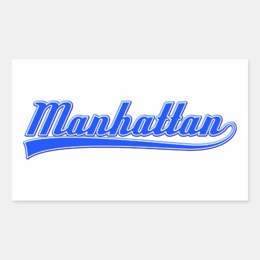 Manhattan met spoeling rechthoekige sticker (Voorkant)