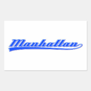 Manhattan met spoeling rechthoekige sticker