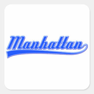 Manhattan met spoeling vierkante sticker