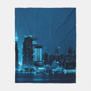 Manhattan midtown skyscrapers en New York City sk Fleece Deken