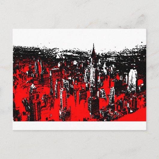 Manhattan New York Briefkaart (Voorkant)
