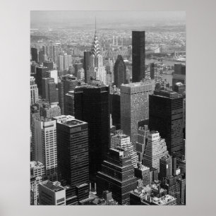 Manhattan New York City met Chrysler Building Poster