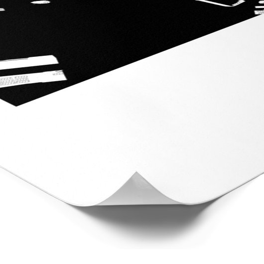 Manhattan New York City Modern Monochrome Map Poster (Hoek)