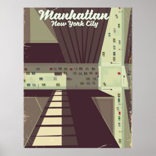 Manhattan New York City Reisposter. Poster