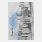 Manhattan New York City Skyline Serviette de cuisi (Vertical)
