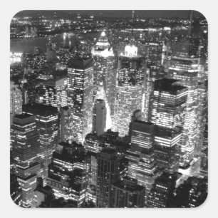 Manhattan New York City Vierkante Sticker