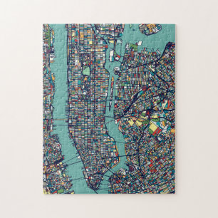 Manhattan New York Map Legpuzzel