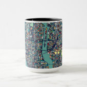 Manhattan New York Map Mok (Midden)