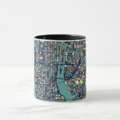 Manhattan New York Map Mok (Midden)