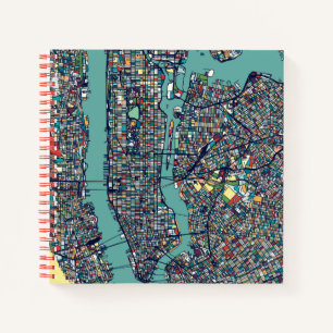 Manhattan New York Map Notitieboek