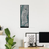 Manhattan, New York (NY) van ruimtesatellietpost Poster (Thuiskantoor)