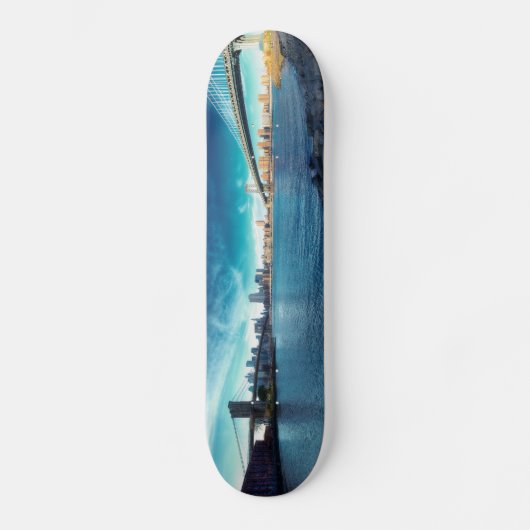 Manhattan New York Skyline van East River Skateboard (Voorkant)