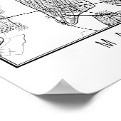 Manhattan New York Street Map Poster (Hoek)