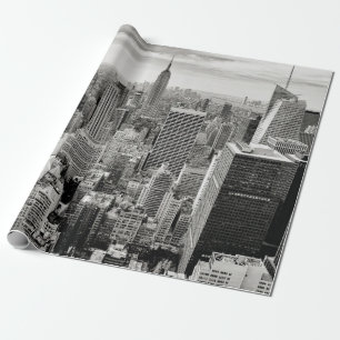 Manhattan, New York (zwart-wit panorama) Cadeaupapier