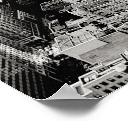 Manhattan, New York (zwart-wit panorama) Poster (Hoek)