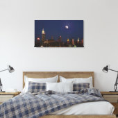 Manhattan Night Skyline Impressionist Canvas (Insitu (Slaapkamer))