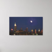 Manhattan Night Skyline Impressionist Canvas (Voorkant)