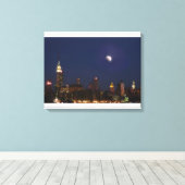 Manhattan Night Skyline Impressionniste Toile (Insitu (Plancher de Bois))