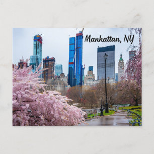 Manhattan, NY Cherry Blossom in de lente Briefkaart