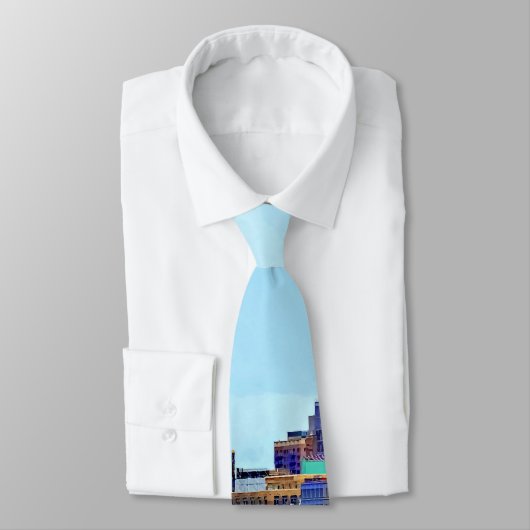Manhattan NY - Drie vaten van Manhattan Skyline Stropdas (Gebonden)