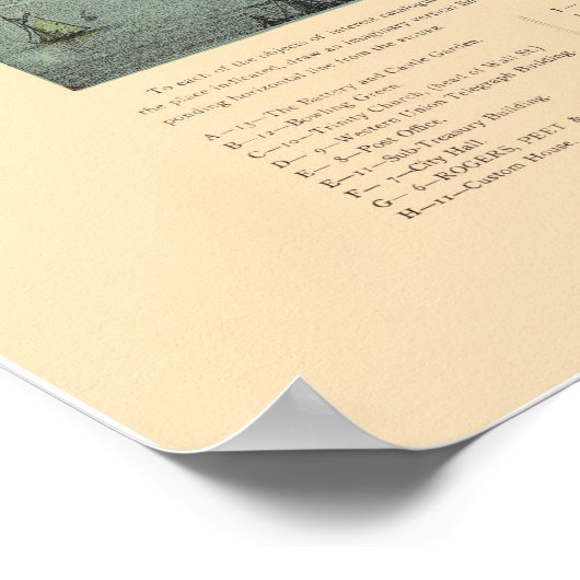 Manhattan, NY Panoramic Map - 1879 Poster (Hoek)