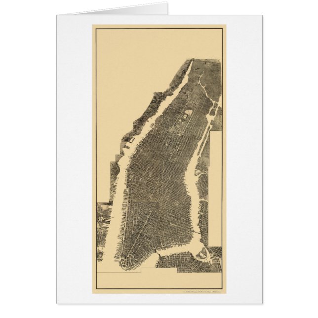 Manhattan, NY Panoramic Map - 1900 (Voorkant)