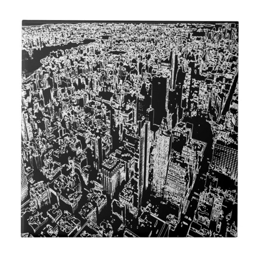 Manhattan ontworpen tegeltje (Voorkant)