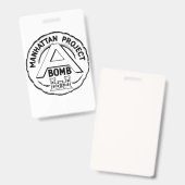 Manhattan Project-badge Badge (Voor- en achterkant)