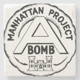 Manhattan Project Badge Stenen Onderzetter