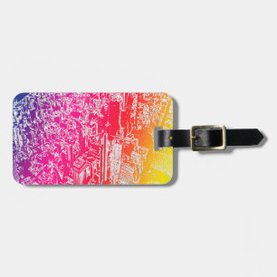 Manhattan-regenboog Bagagelabel