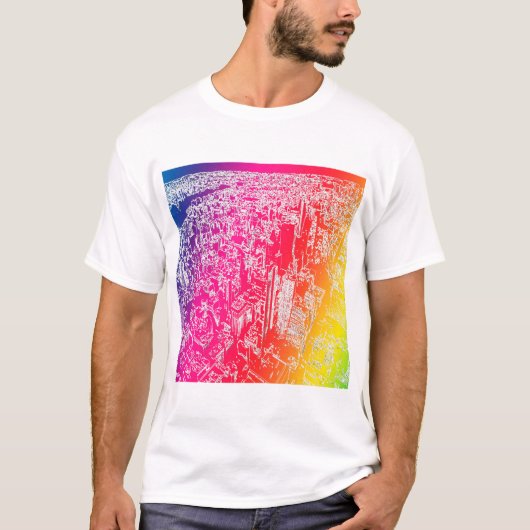 Manhattan-regenboog T-shirt (Voorkant)