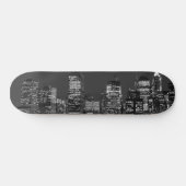 Manhattan Skyline bij nacht Skateboard (Horizontaal)