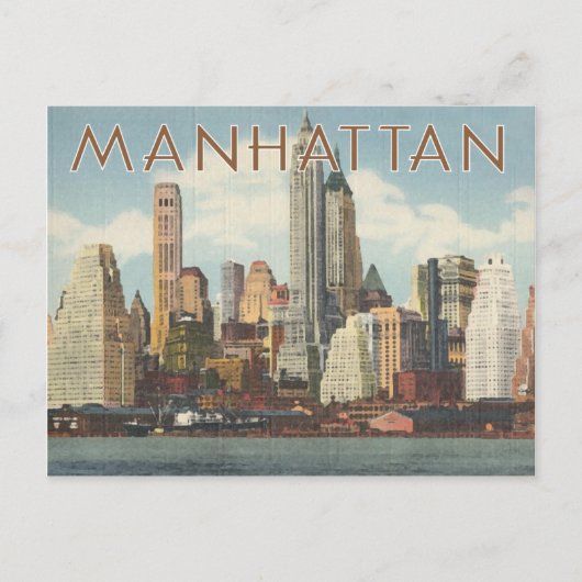 Manhattan skyline  New York Briefkaart (Voorkant)