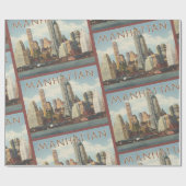 Manhattan skyline  New York Cadeaupapier (Vlak)
