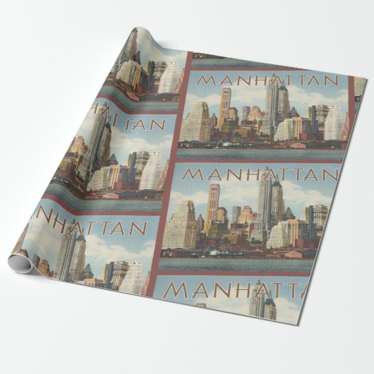 Manhattan skyline  New York Cadeaupapier (Uitgerold)