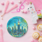 Manhattan skyline papieren bordje (Feest)