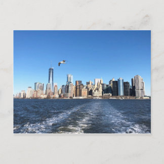 Manhattan Skyline van Ferry, New York City Briefkaart