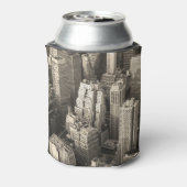 Manhattan skyline, zwart-wit antenne. blikjeskoeler (Blikje Achterkant)