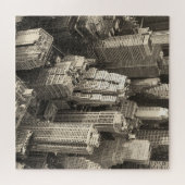 Manhattan skyline, zwart-wit antenne. legpuzzel (Horizontaal)