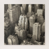 Manhattan skyline, zwart-wit antenne. legpuzzel (Verticaal)