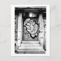 Manhattan Soho Graffiti Tagged Doorway briefkaart