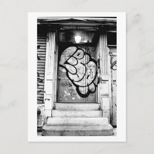 Manhattan Soho Graffiti Tagged Doorway briefkaart (Voorkant)