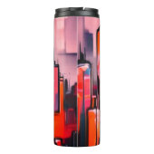 Manhattan stad nacht olieverf thermische tuimelaar thermosbeker (Achterkant)