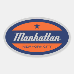 *Manhattan-Sticker Ovale Sticker