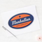 *Manhattan-Sticker Ovale Sticker (Envelop)