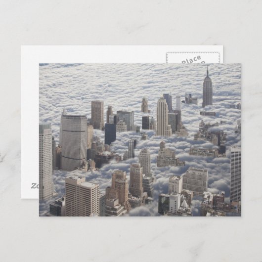 Manhattan under Cloudy Sky Briefkaart (Voorkant / Achterkant)