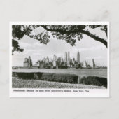 Manhattan van Gouverneurs Island, New York City Vi Briefkaart (Voorkant)