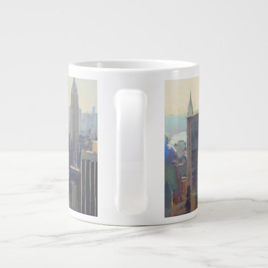 Manhattan van het Rockefeller Building 2012 Jumbo Beker (Achterkant)