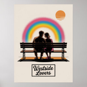 Manhattan West Side Geliefden Riverside Park Zonso Poster