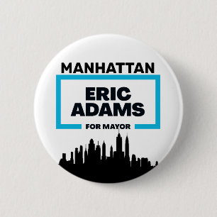 Manhattan wil Eric Adams voor de burgemeester van Ronde Button 5,7 Cm